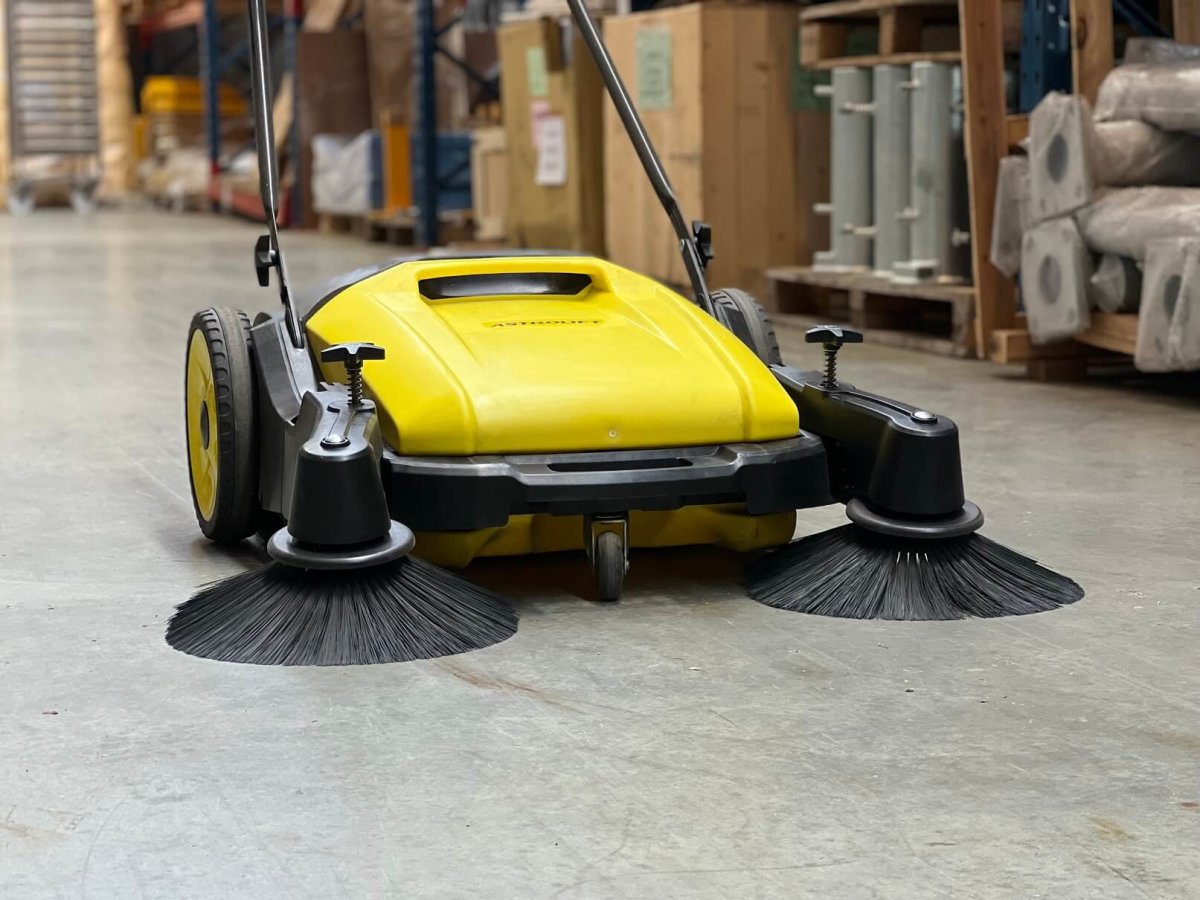 Floor Sweeper in Warehouse